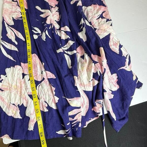 Lulus Azalea Regalia Navy Blue Floral Maxi Dress - Size S - Picture 9 of 12